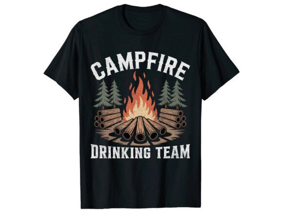Campfire Drinking Team Group T-Shirt