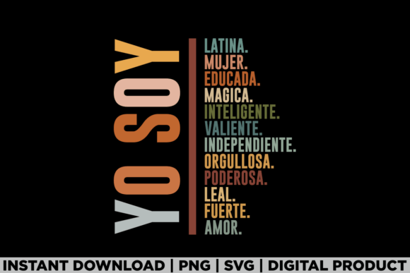 Hispanic Heritage Month Yo Soy Mujer Graphics