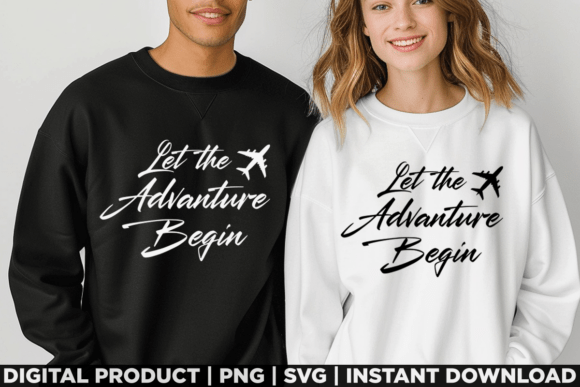 Let the Adventure Begin Airplane Travel Graphics