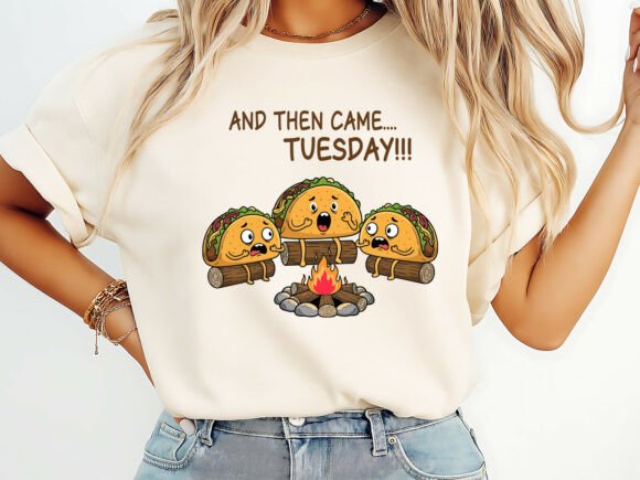 Taco Tuesday Campfire Funny T-Shirt Graphics